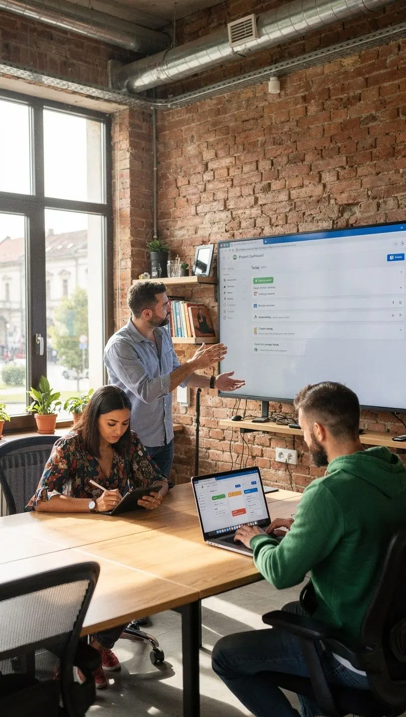 Persoană folosind un smartphone pentru a verifica prognoza digitală a zilei de muncă.